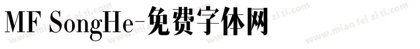 MF SongHe字体转换